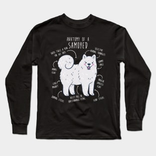 Samoyed Dog Anatomy Long Sleeve T-Shirt